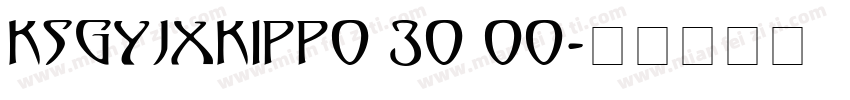 KSGYJXKIPP0 30 00字体转换
